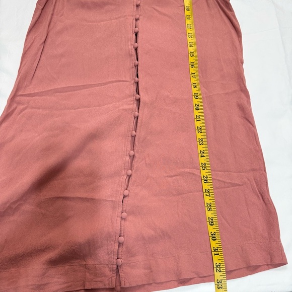 Madewell Heather Sleeveless Button Front Dress L Peach Pink Mini Casual - Picture 8 of 10